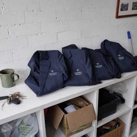 Custom suit jackets — customer photo