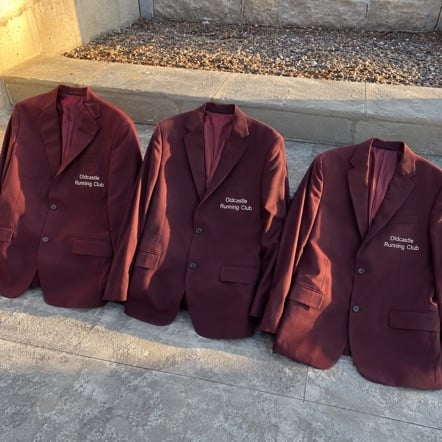 Suit jackets with logo printing